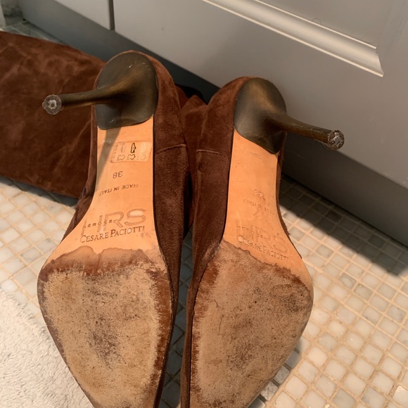 Cesare Paciotti Brown Suede Boots - Picture 3 of 3